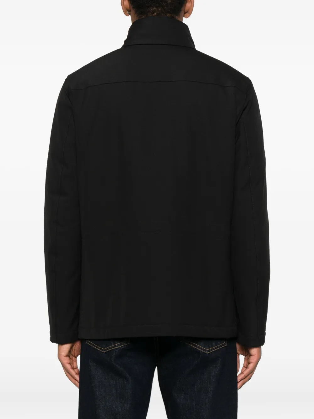 Fay toggle-fastening flap-pocket jacket Zwart