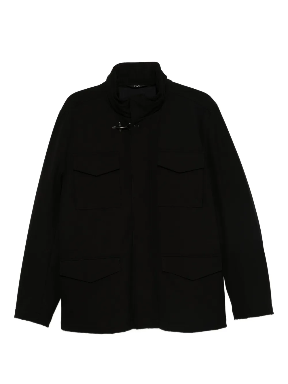 Fay toggle-fastening flap-pocket jacket Zwart