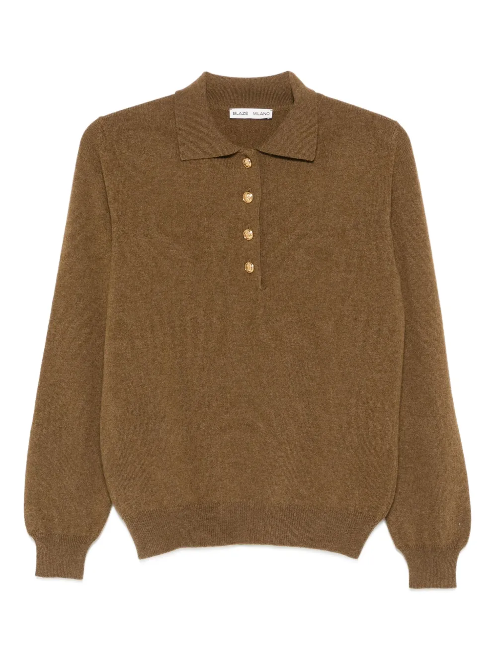 button-placket polo top