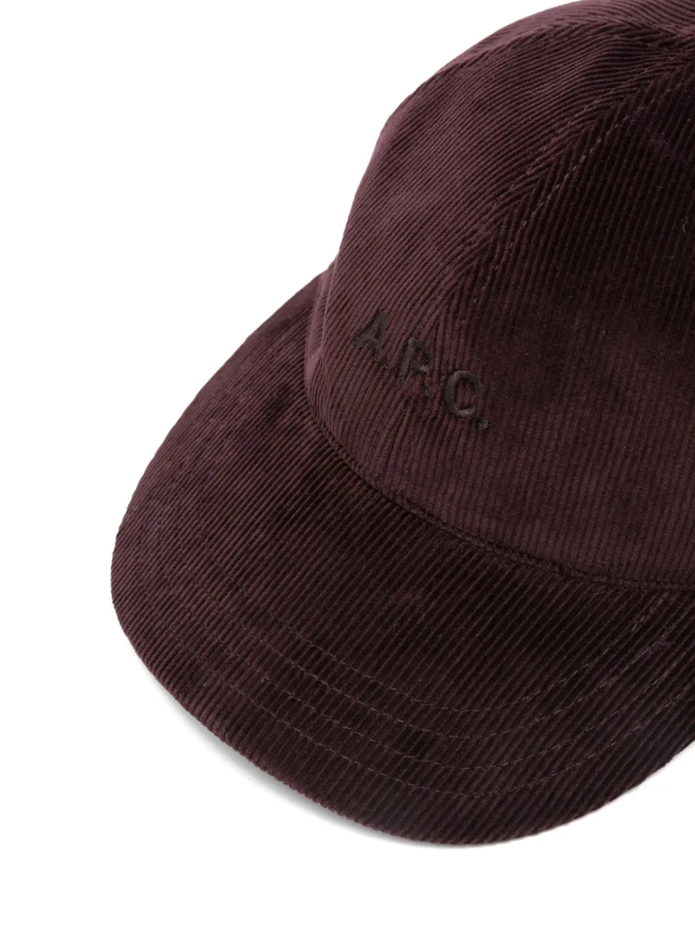 A.P.C. Charlie ribfluwelen honkbalpet Rood