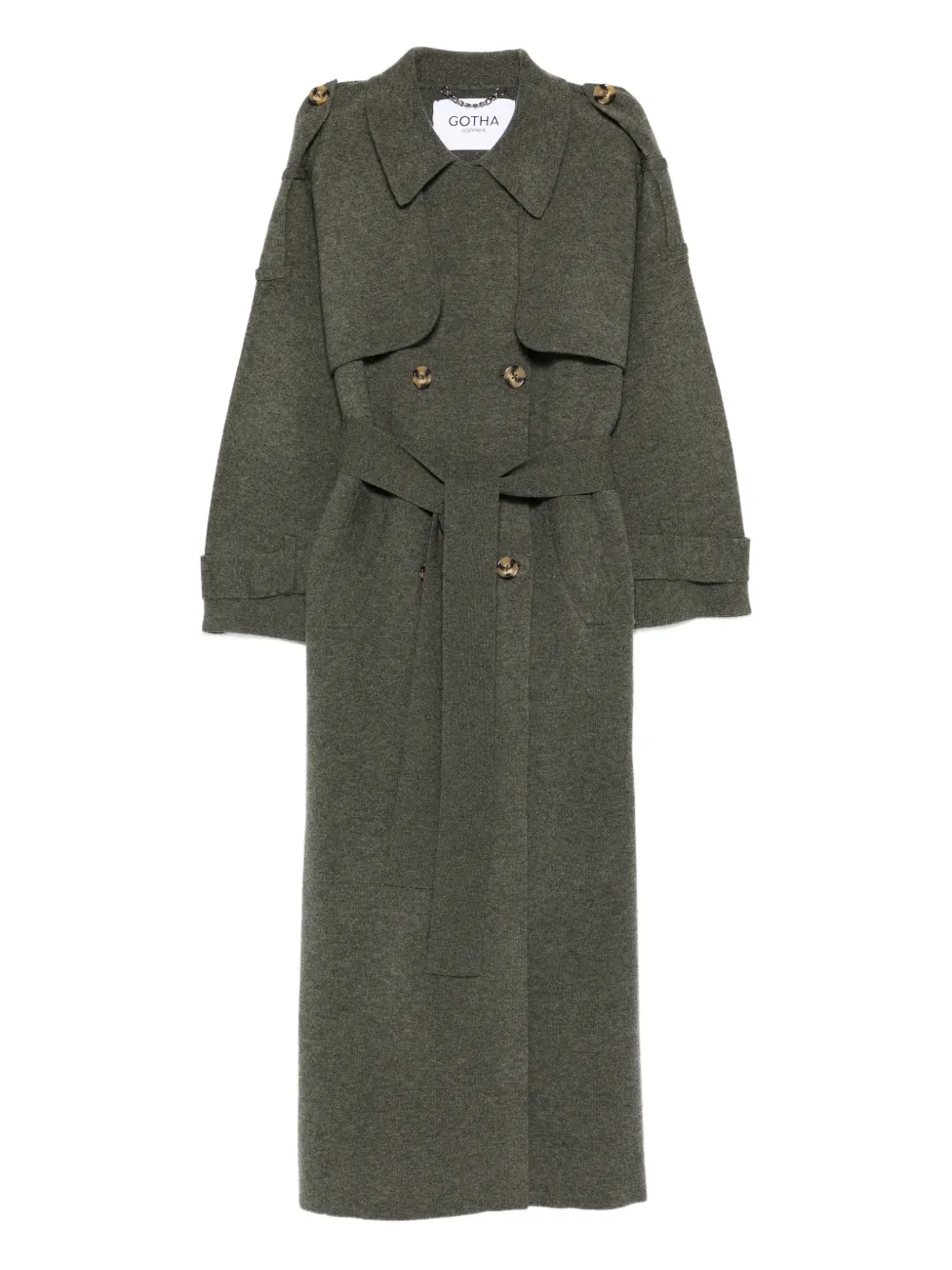 Gotha double-breasted belted coat | gris | Image 1