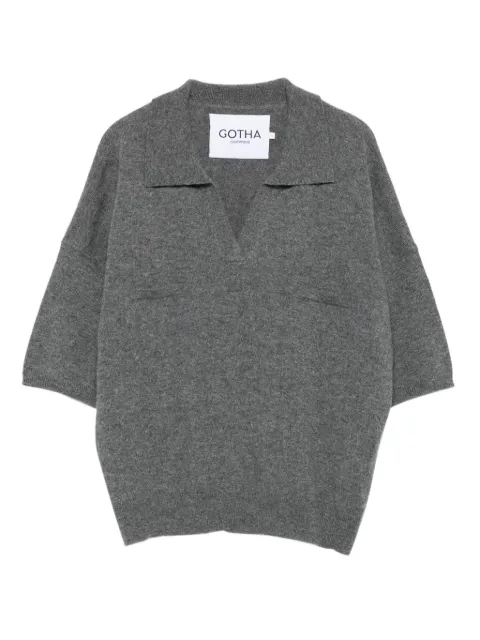 Gotha v-neck polo top