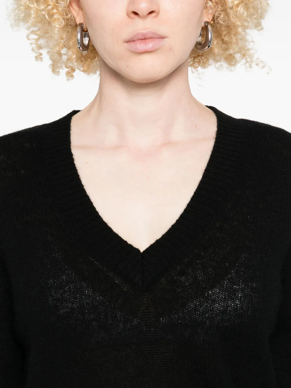Gotha V-neck Cashmere Sweater In Black