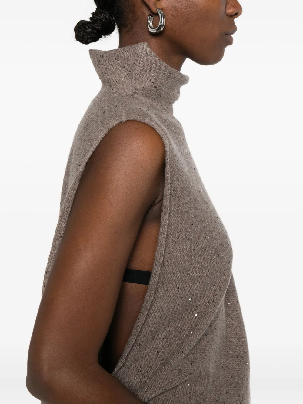 Antonelli Domiziano Embellished Top In Brown