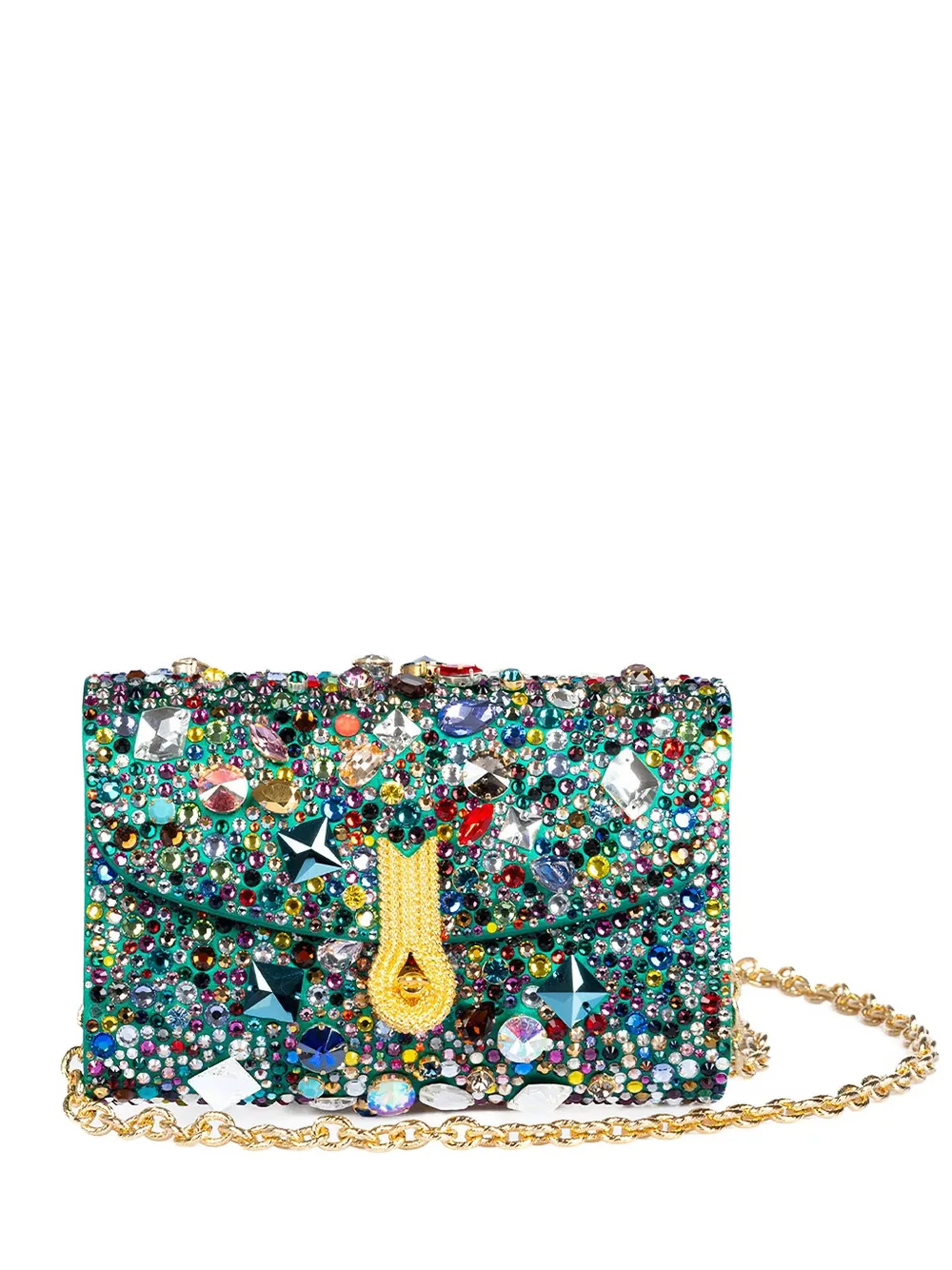 crystal-embellished clutch bag