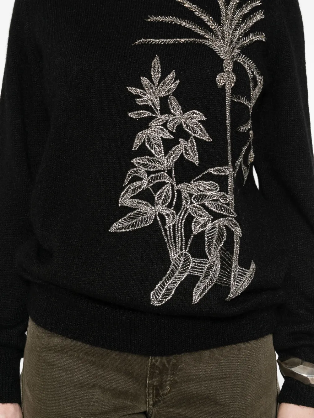 Costarellos Noemie Embellished Sweater In Black