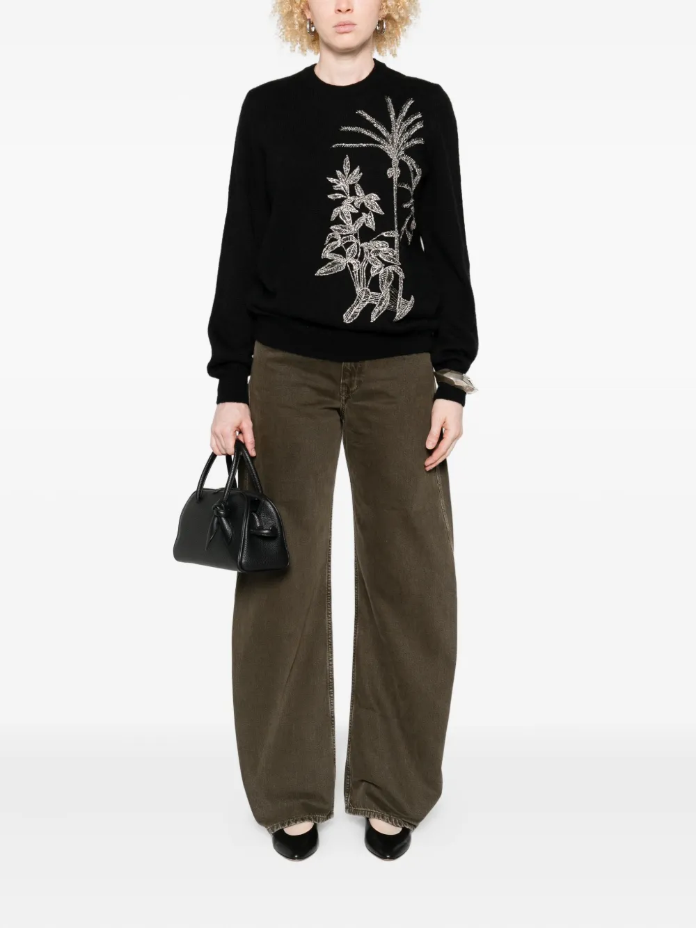 Costarellos floral-embellished sweater | Sweatshirts | Image 2
