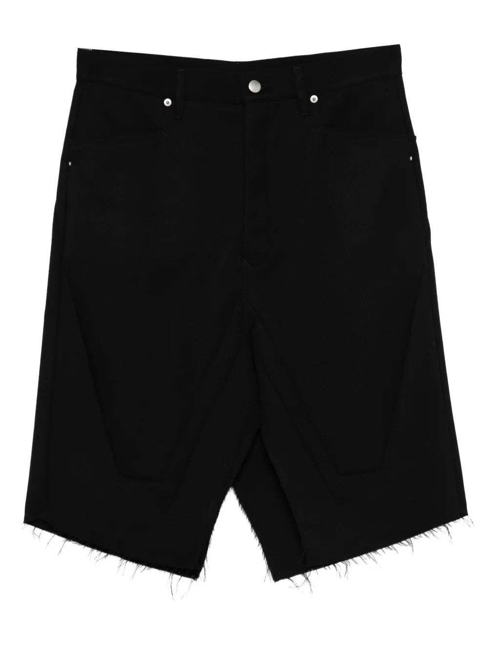 Rick Owens Frayed Panelled Shorts