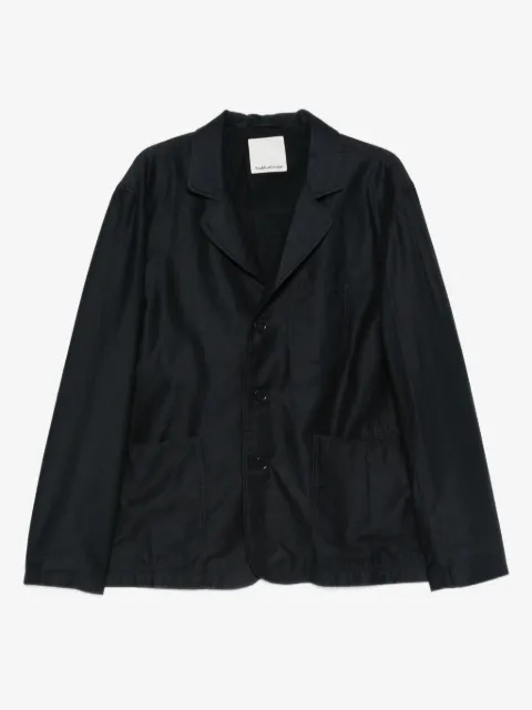 YMC blazer boutonné à poches plaquées