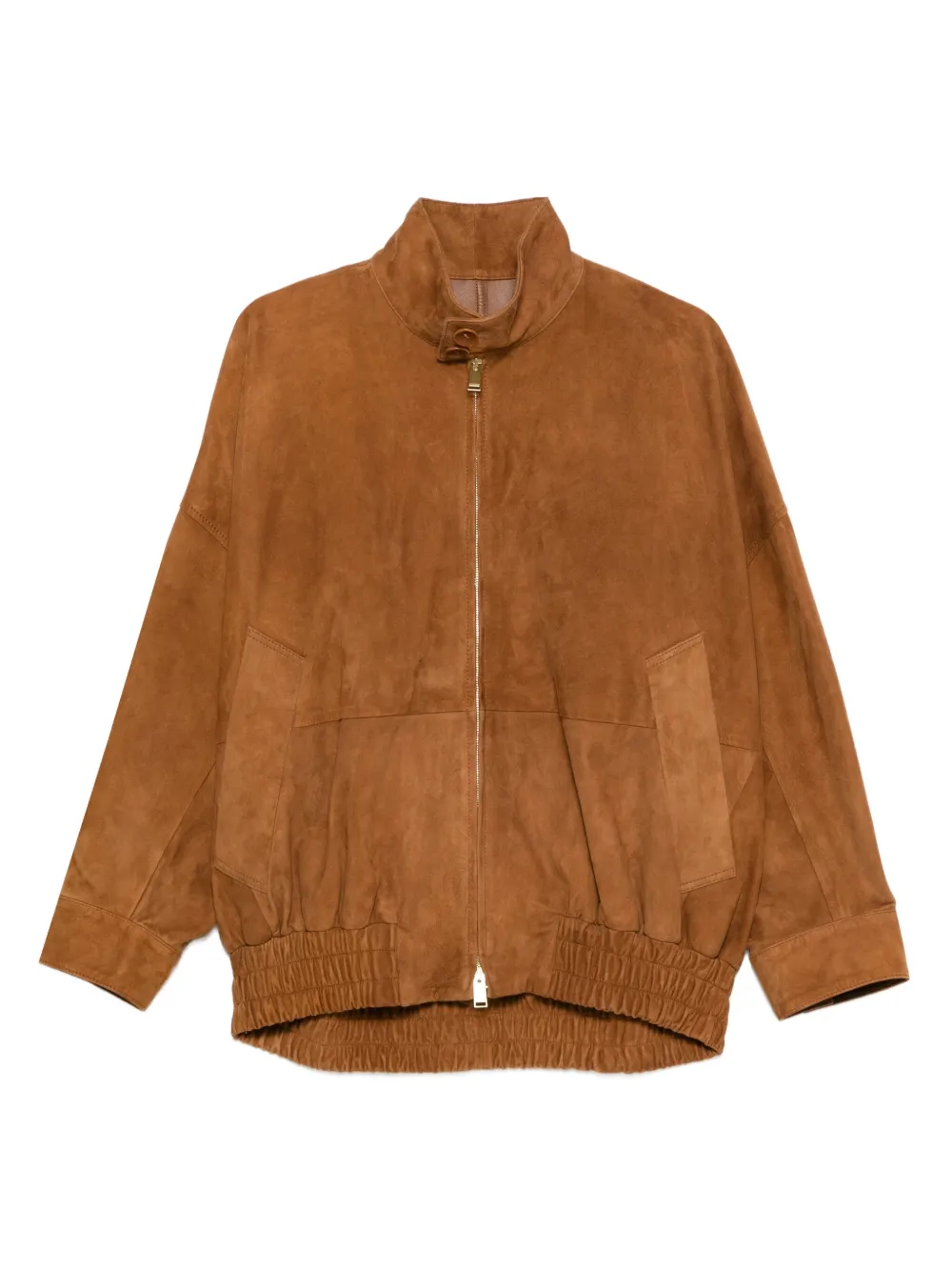 DARKPARK leather bomber jacket - Marrone