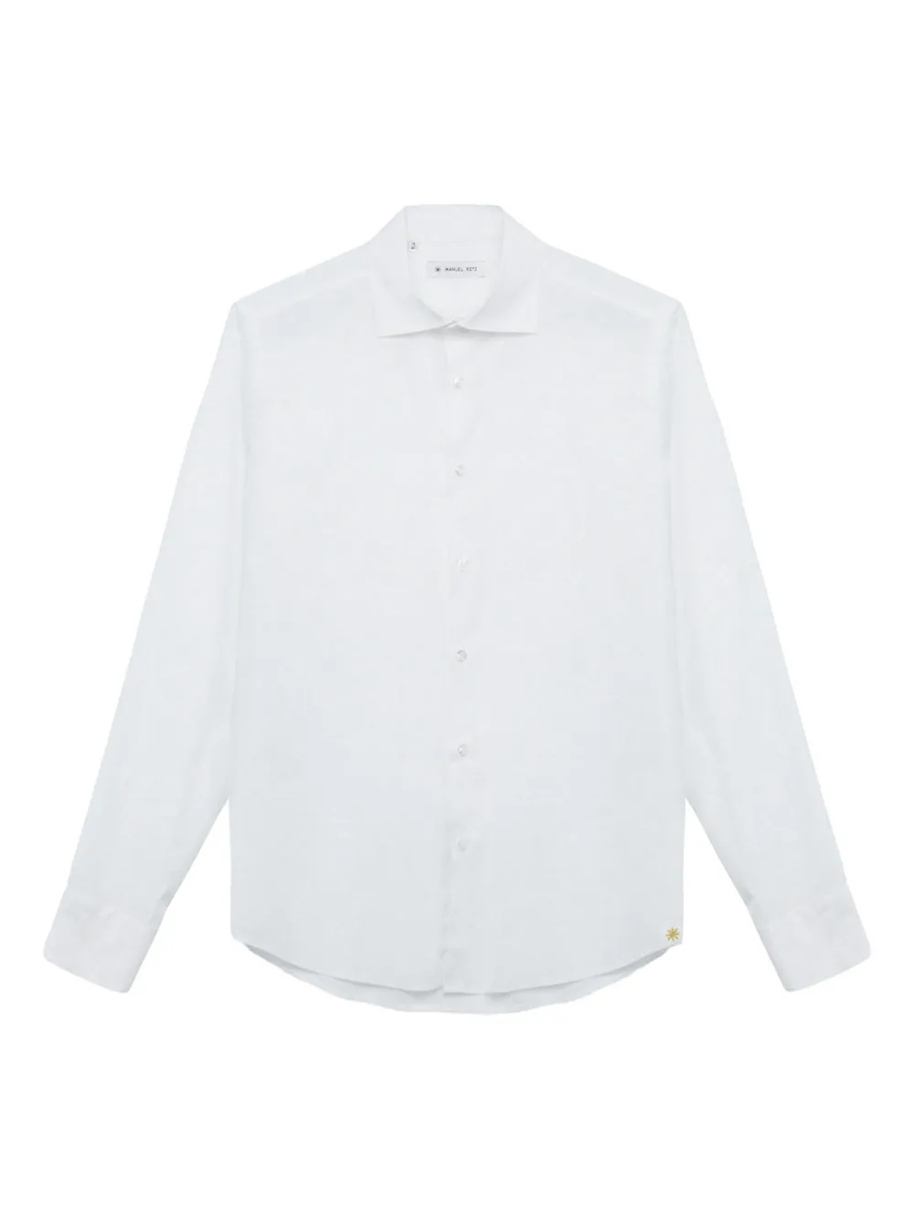 long-sleeve button-fastening shirt