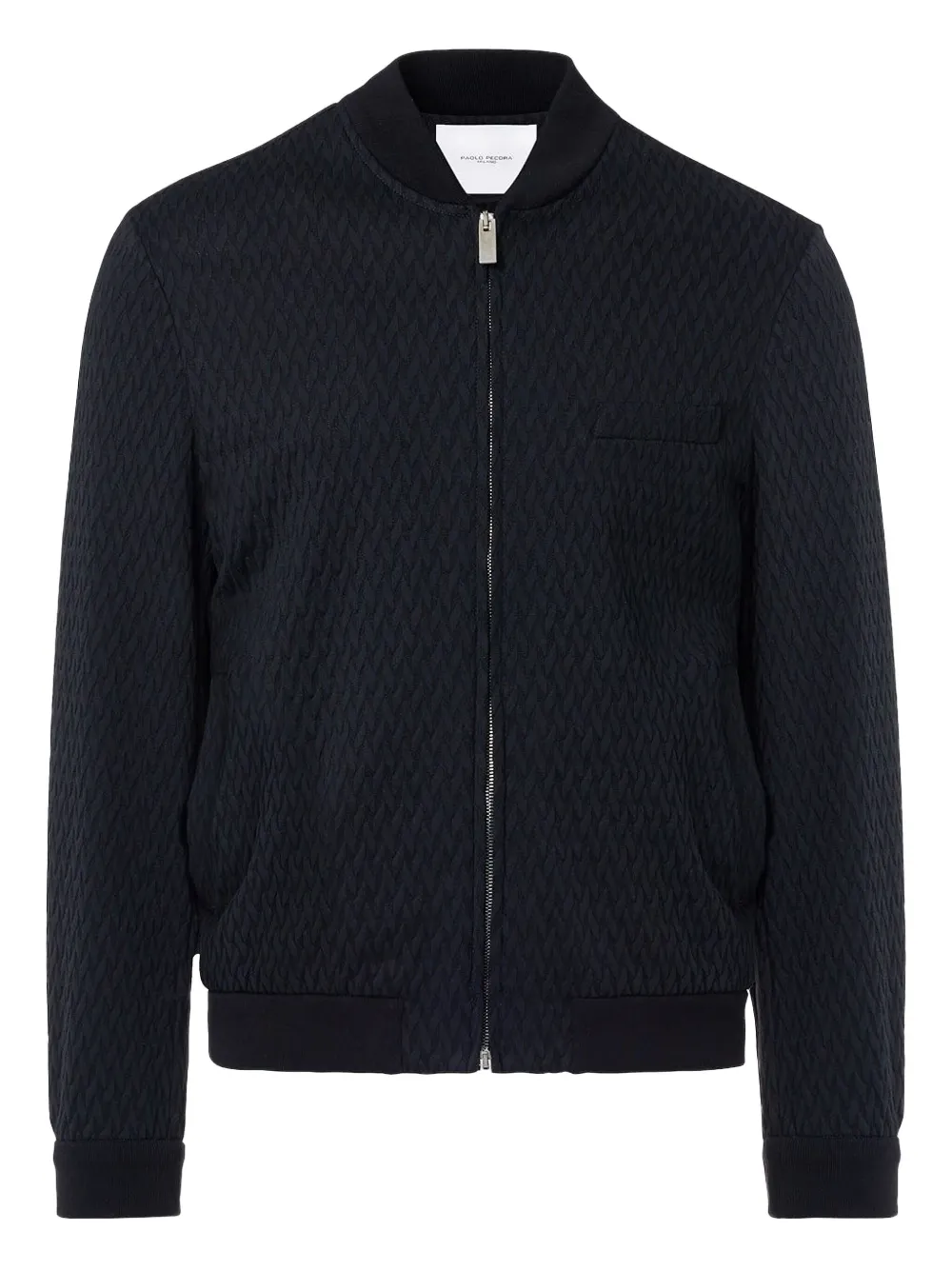Paolo Pecora quilted-texture zip-up bomber jacket | negro | Image 1