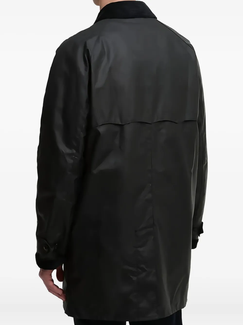 Baracuta X Barbour Corduroy-collar Coat In Blue