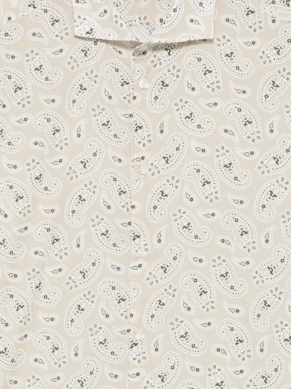 Manuel Ritz Overhemd met paisley-print Beige