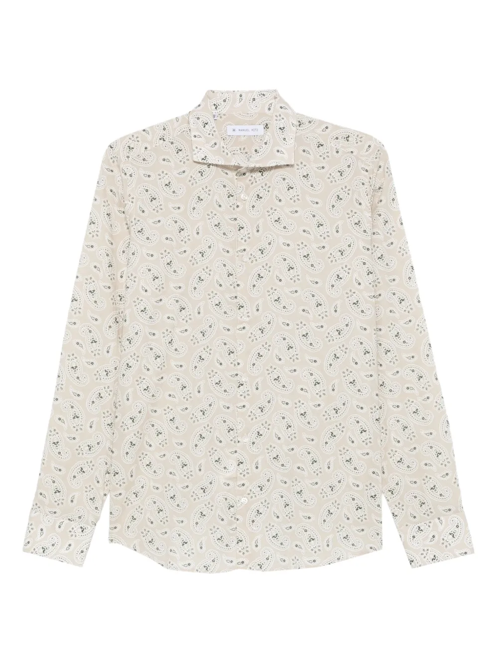 Manuel Ritz Overhemd met paisley-print Beige