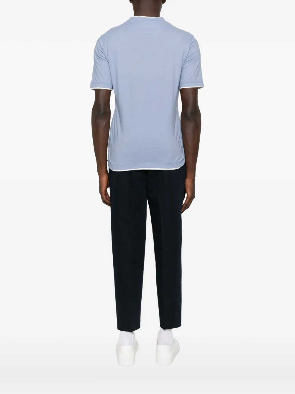 Paolo Pecora Gelaagd T-shirt Blauw