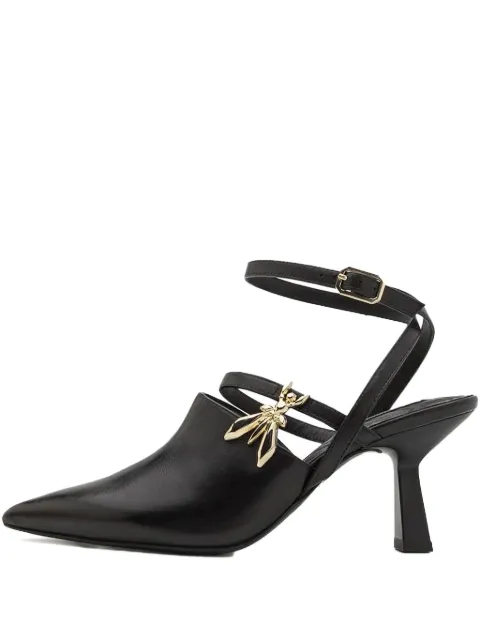 Patrizia Pepe 90mm ankle-wrap insect-embellished pumps