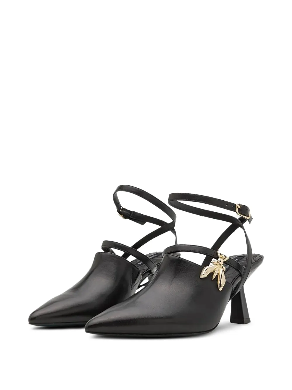Patrizia Pepe 90 mm verfraaide pumps met enkelbandje Zwart