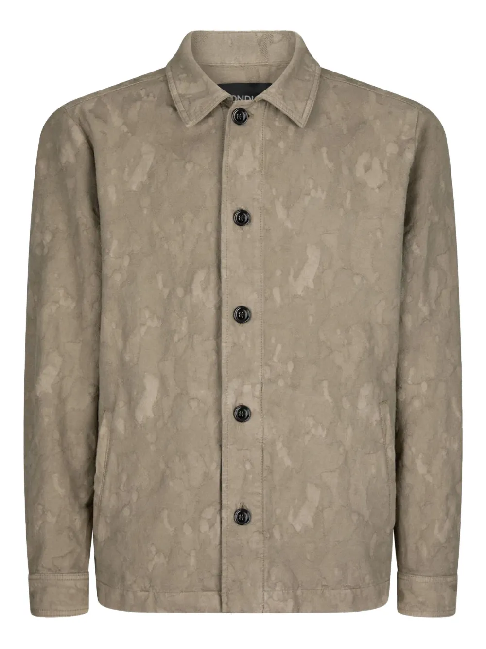 DONDUP camouflage-pattern cotton shirt jacket Beige