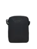 BOSS logo-appliqué messenger bag - Black