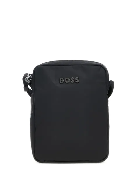 BOSS bolso messenger con aplique del logo