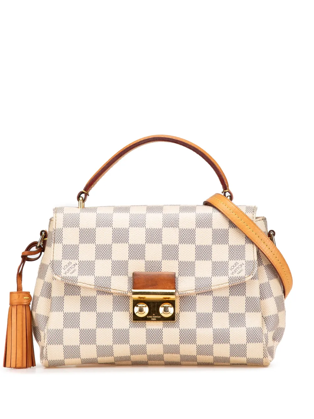 Louis Vuitton Pre-Owned 2017 Damier Azur Croisette satchel - ホワイト Louis Vuitton Pre-Owned 2017 Damier Azur Croisette satchel - ホワイト