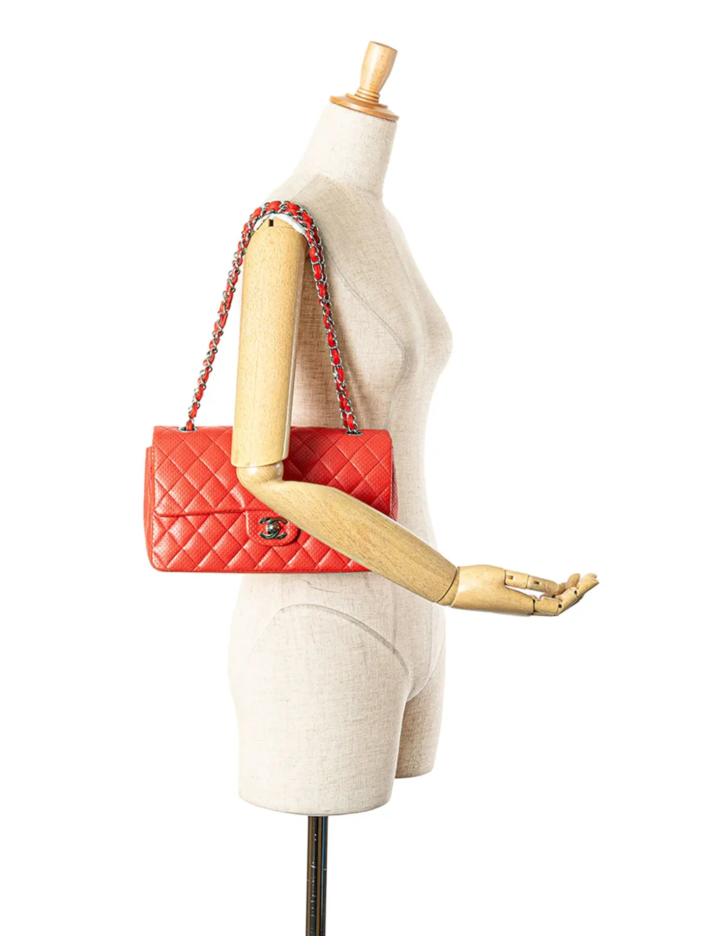 CHANEL Pre-Owned 2006-2008 Medium Classic Perforated Lambskin Single Flap shoulder bag | Pre-Owned | Image 2