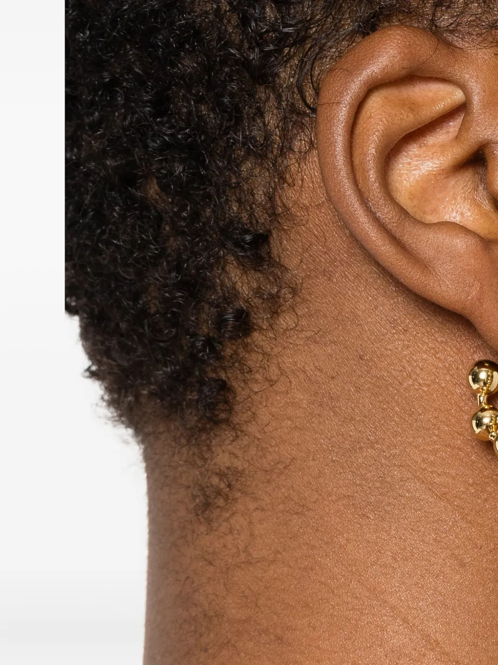 Maje beaded hoop earrings - Goud