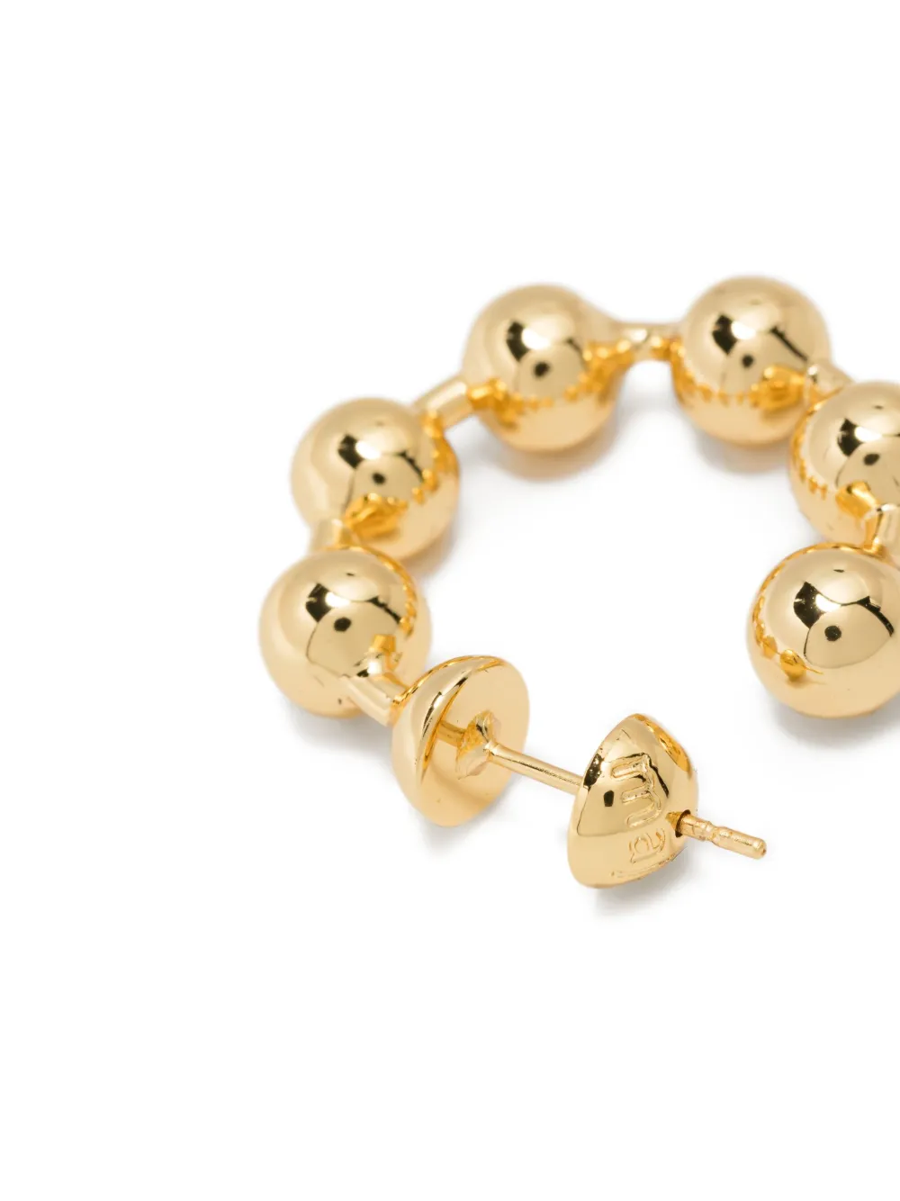  Maje Beaded Hoop Earrings - Gold 
