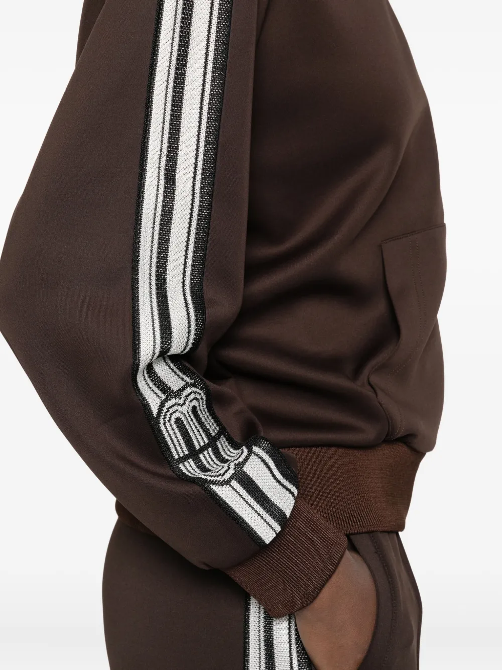 Maje Gestreepte sweater Bruin