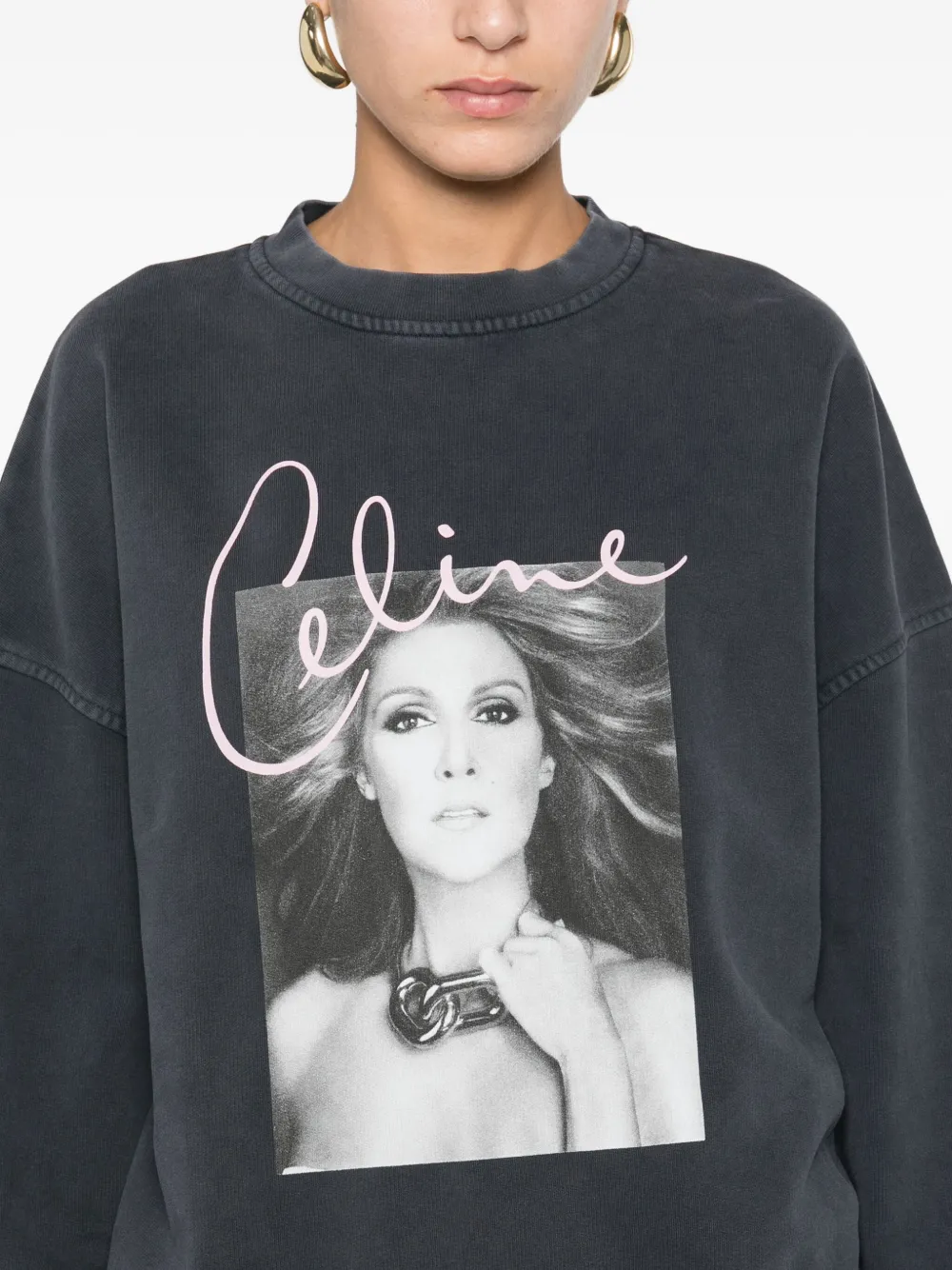 Maje Sweater met print Grijs