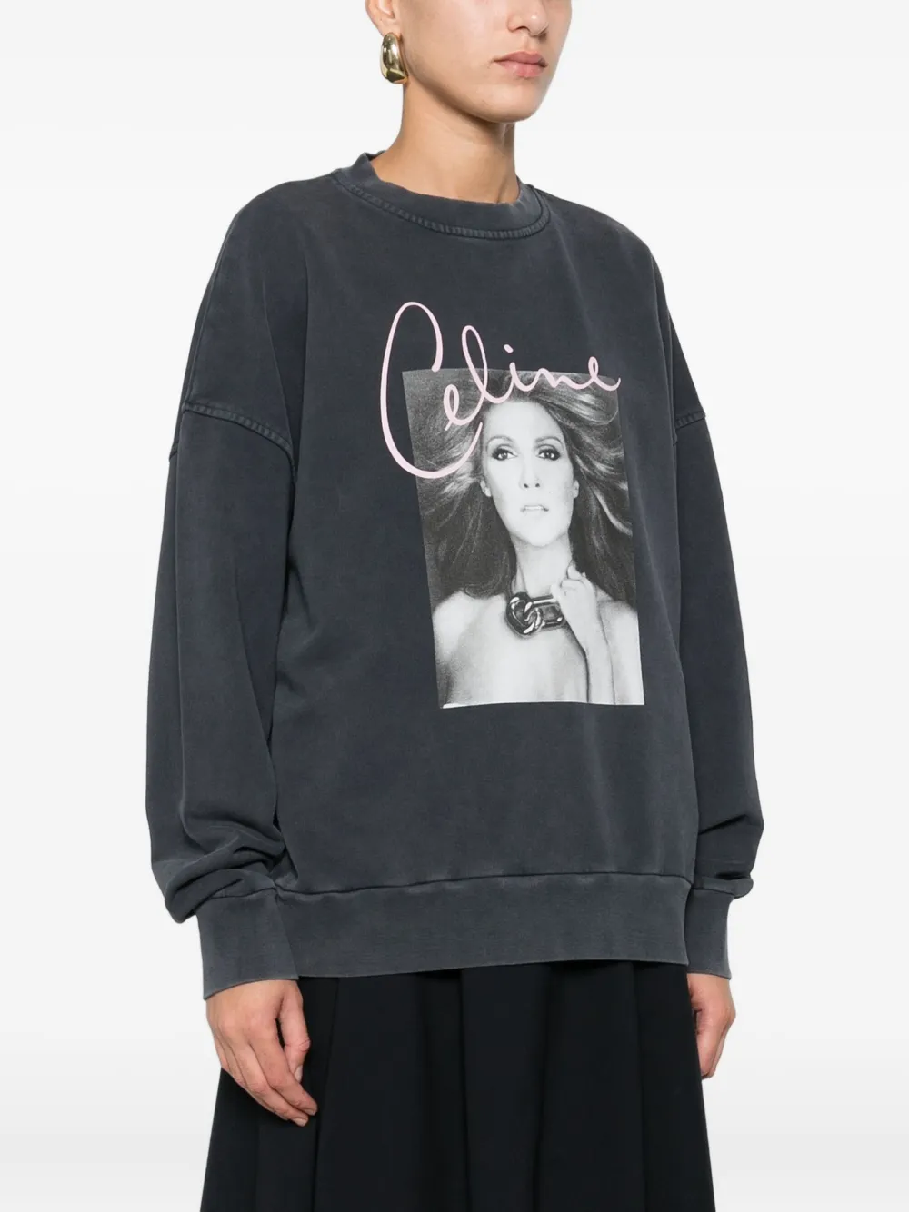 Maje Sweater met print Grijs