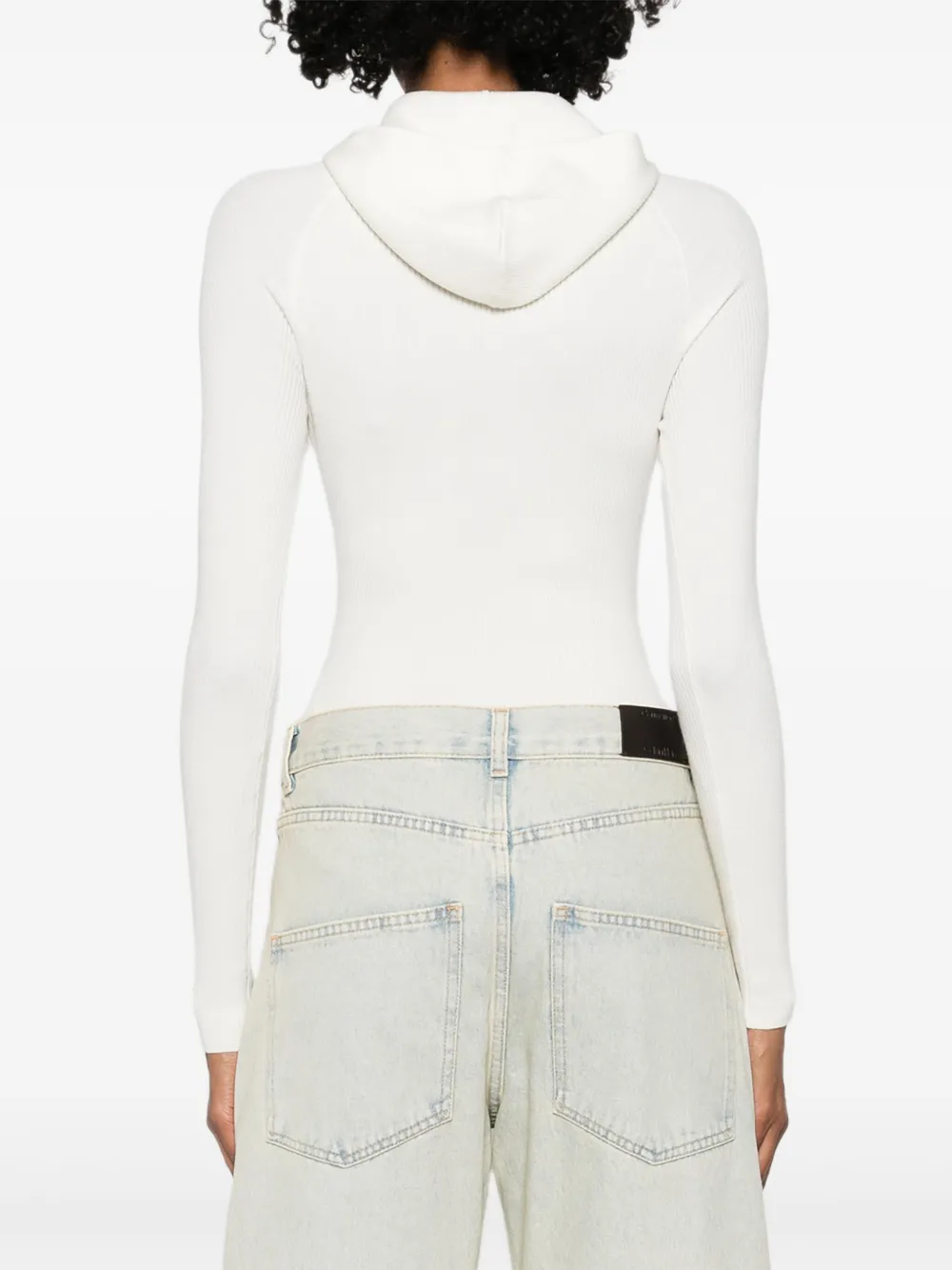 Maje Body met lange mouwen en capuchon Beige