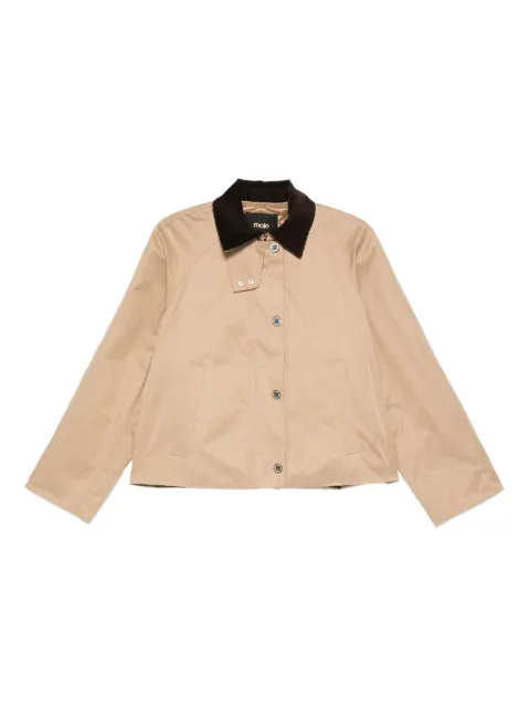 Maje trimmed-collar cotton-blend jacket
