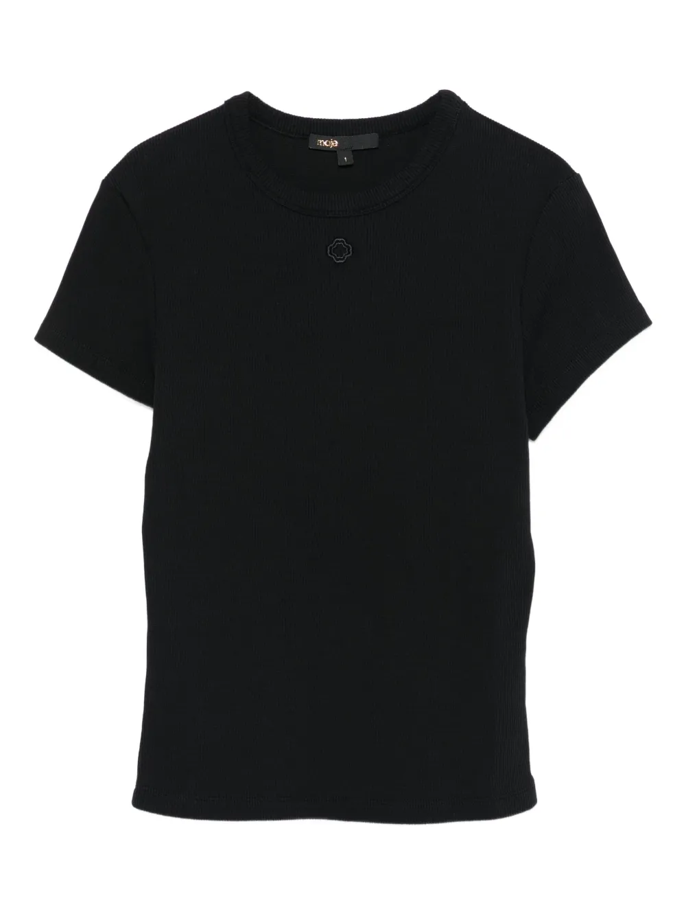 Maje playera de canalé fino | negro | Image 1