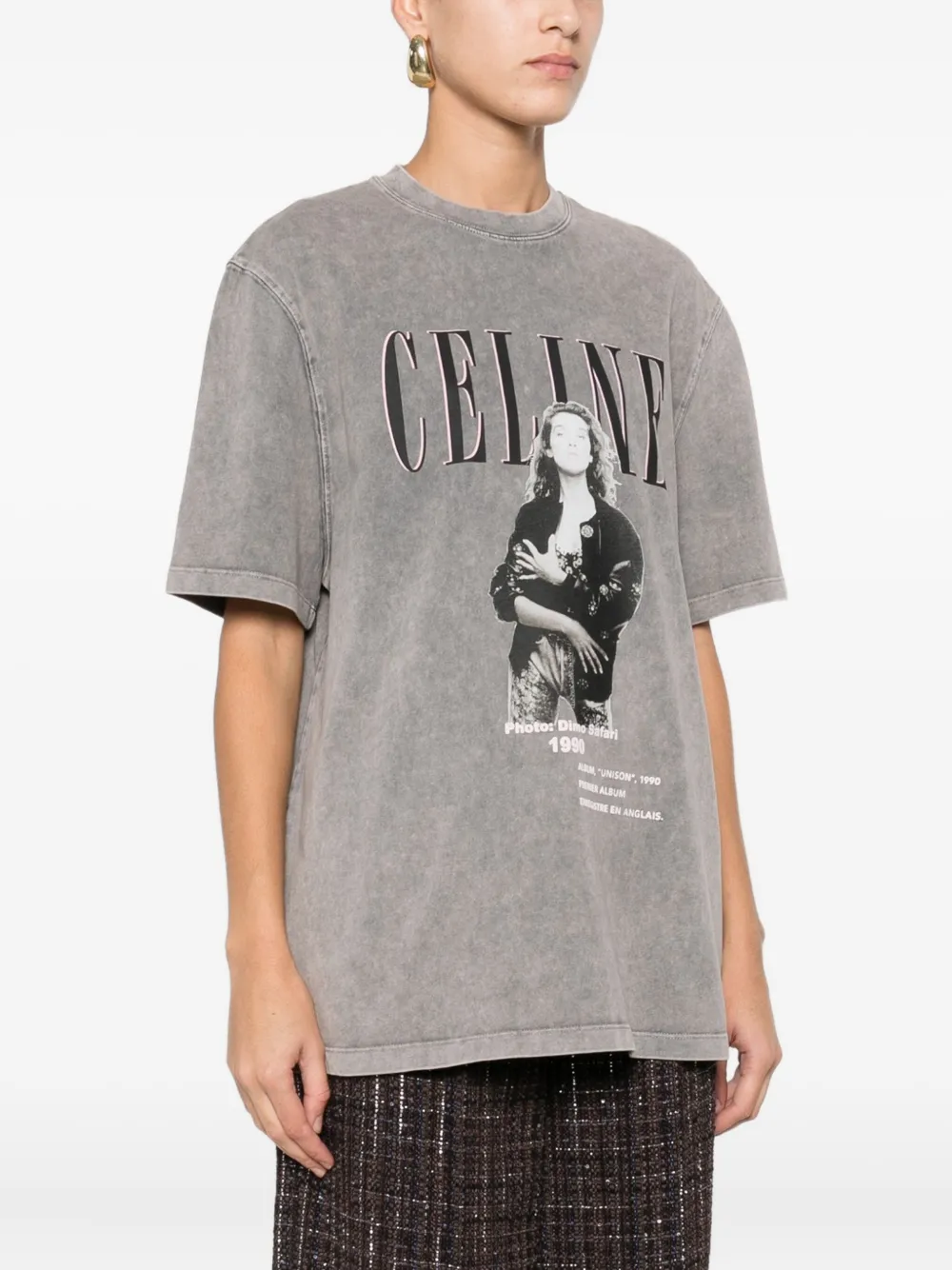 Maje T-shirt met grafische print Grijs