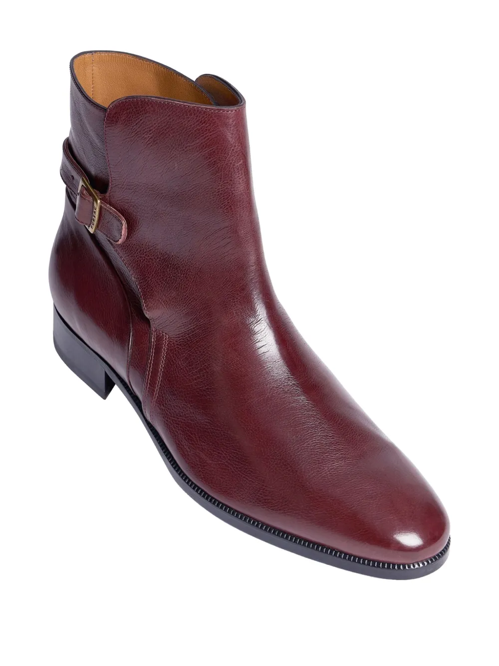 FURSAC ankle-strap leather boots Red