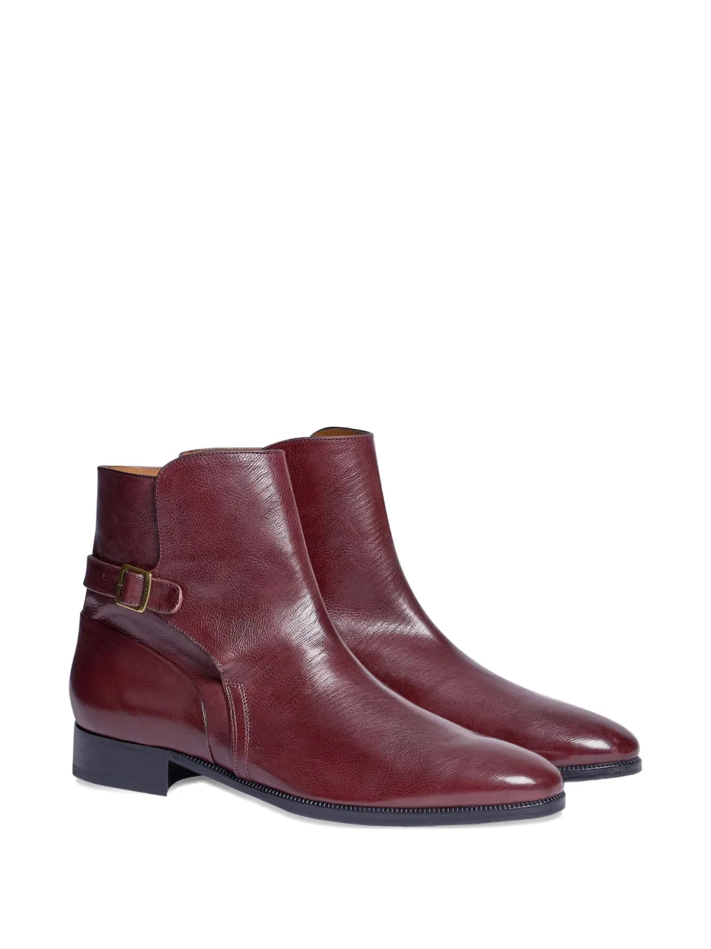 FURSAC ankle-strap leather boots Red