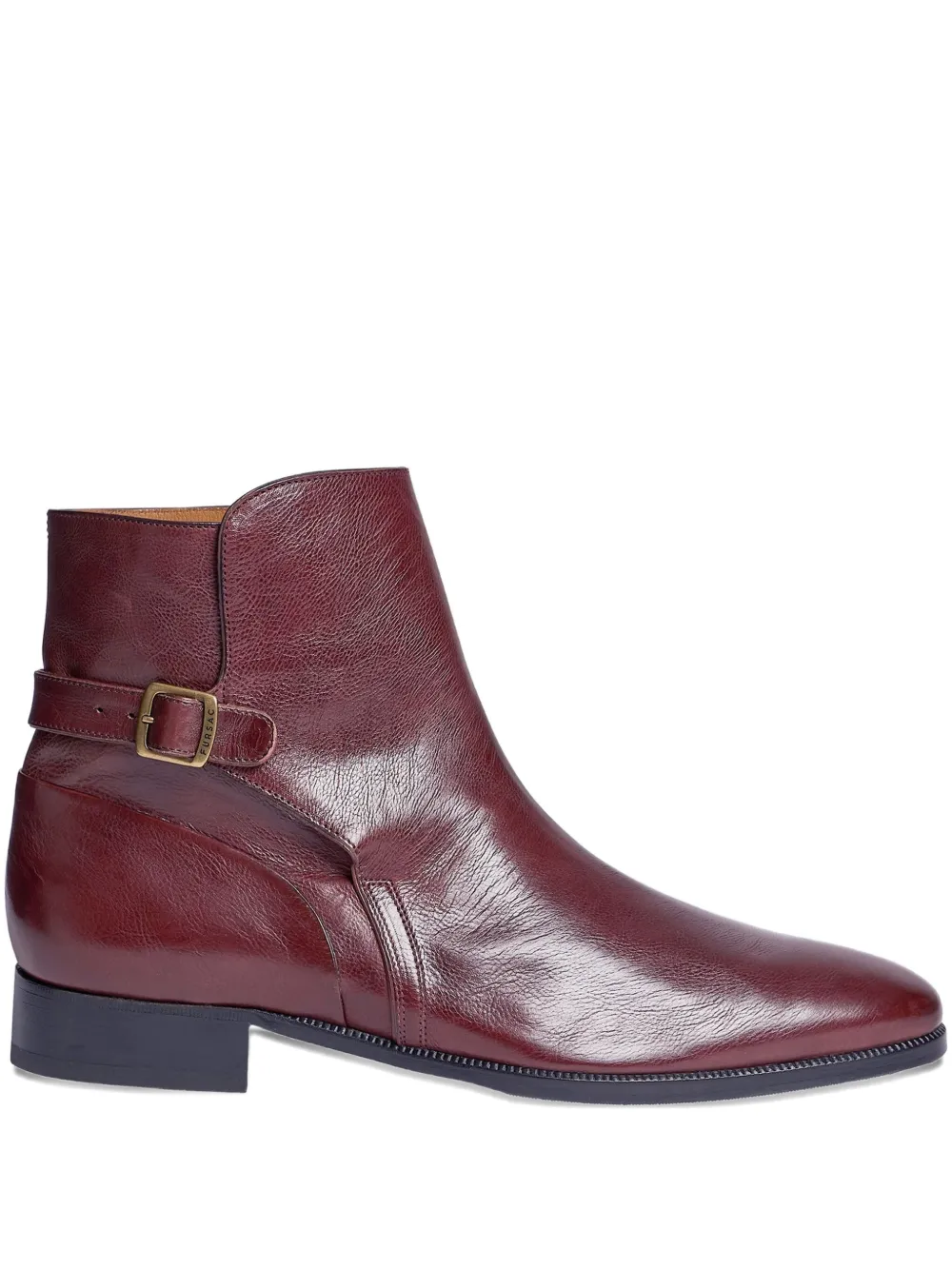 FURSAC ankle-strap leather boots Red