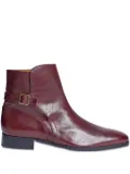 FURSAC ankle-strap leather boots - Red