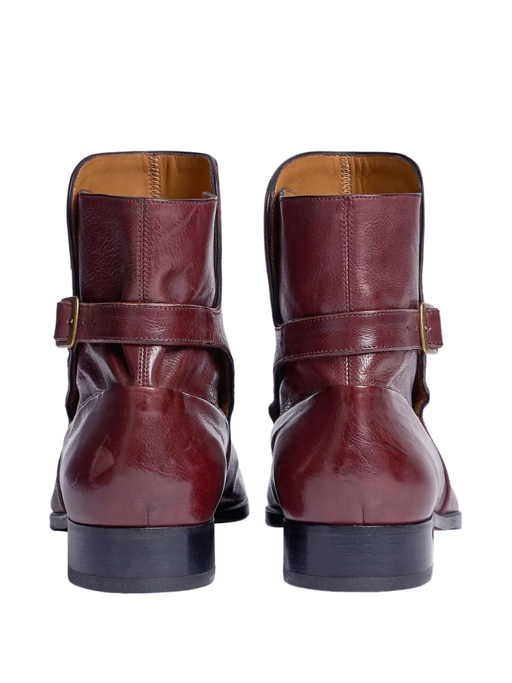 FURSAC ankle-strap leather boots Red