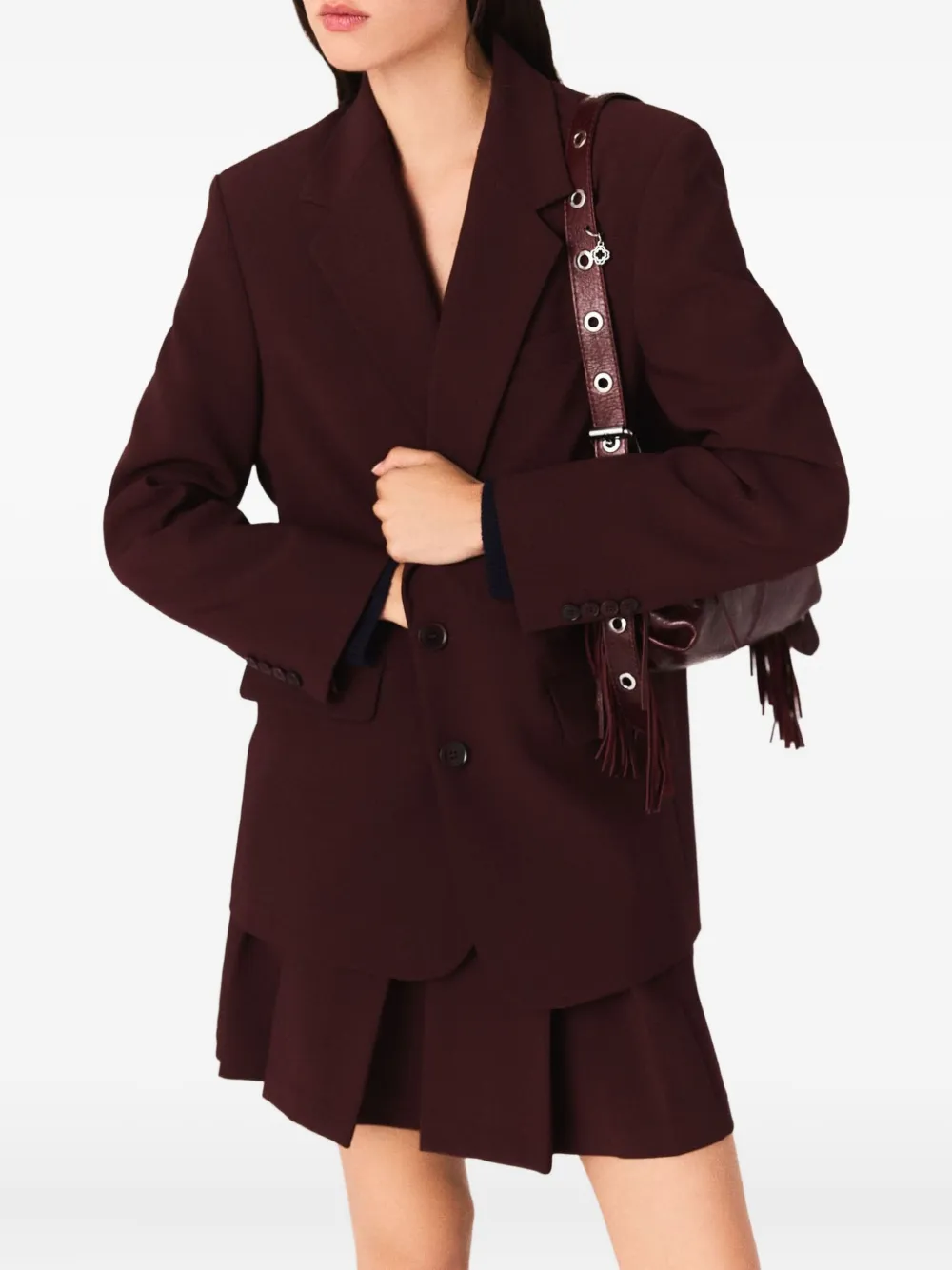 Maje Blouse met kettingdetail Rood