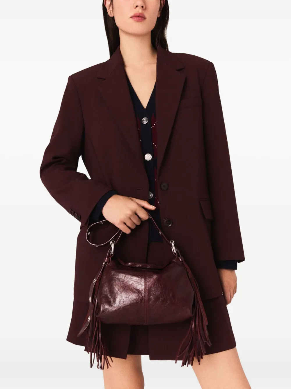 Maje Blouse met kettingdetail Rood