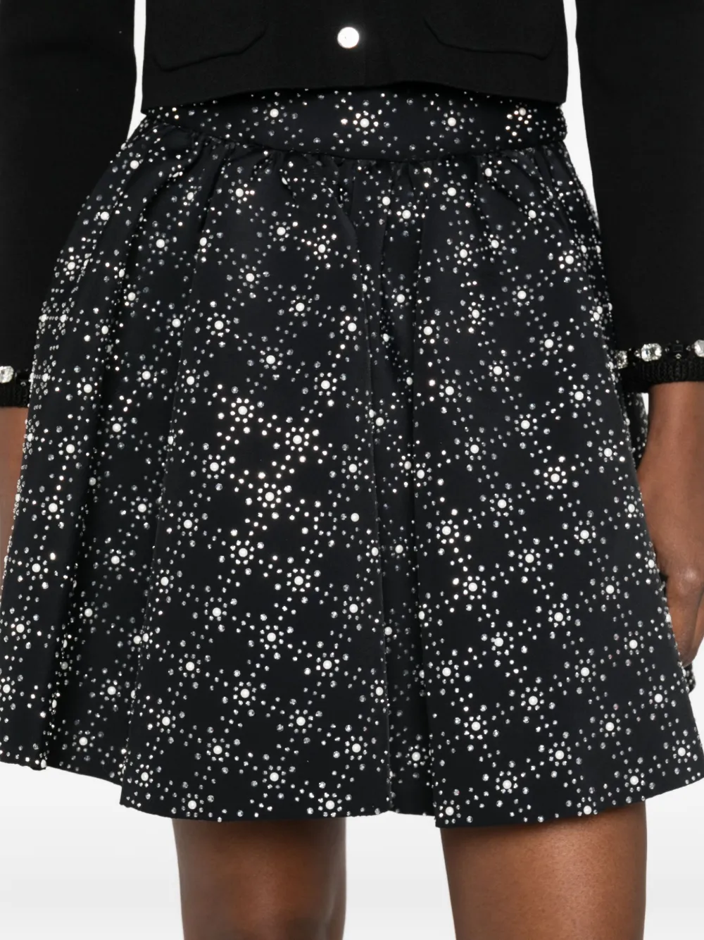 Maje Rok met bloemenprint Zwart