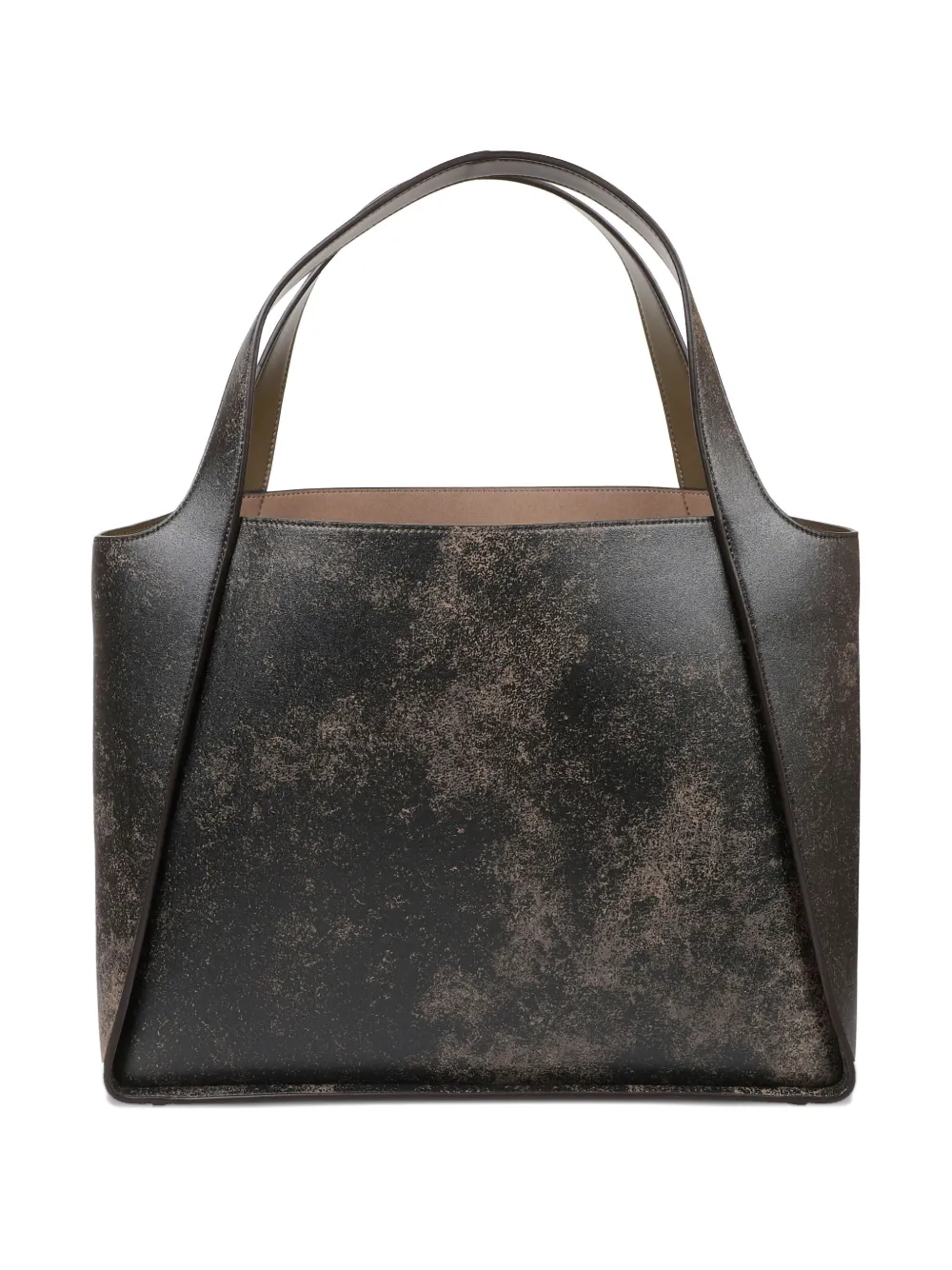 Stella McCartney logo distressed leather tote bag Grijs