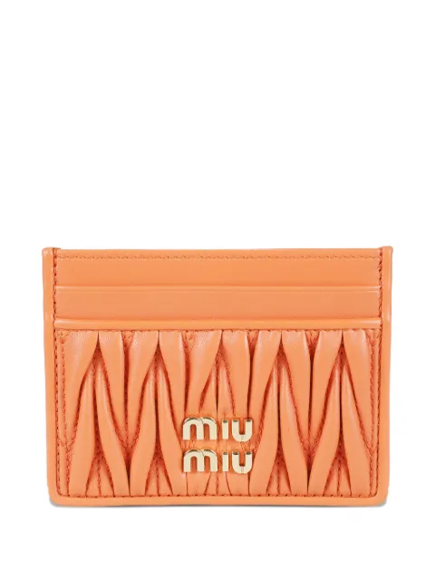 Miu Miu matelassé-motif card holder