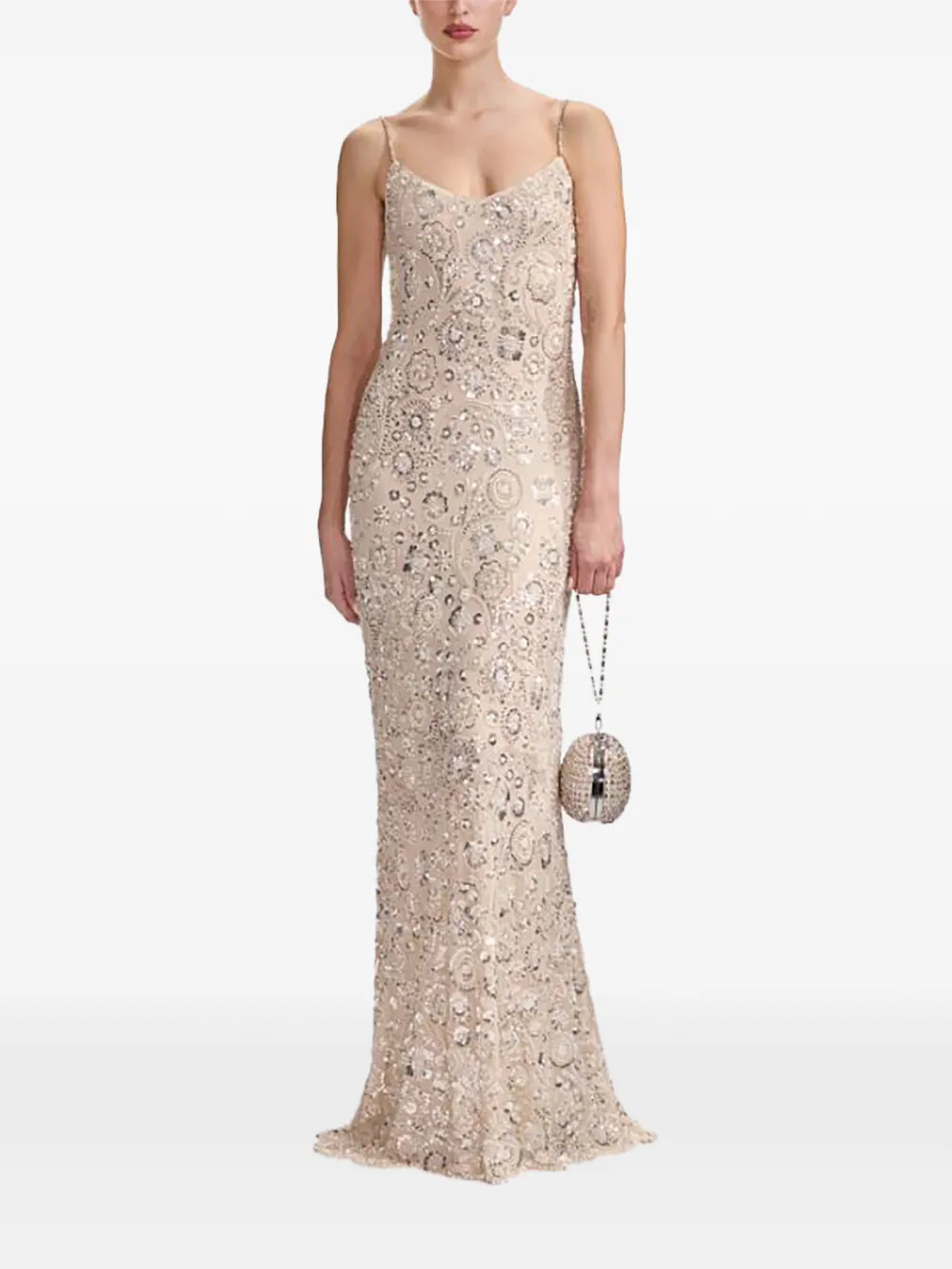 Self-Portrait Jurk met smalle bandjes - Wit