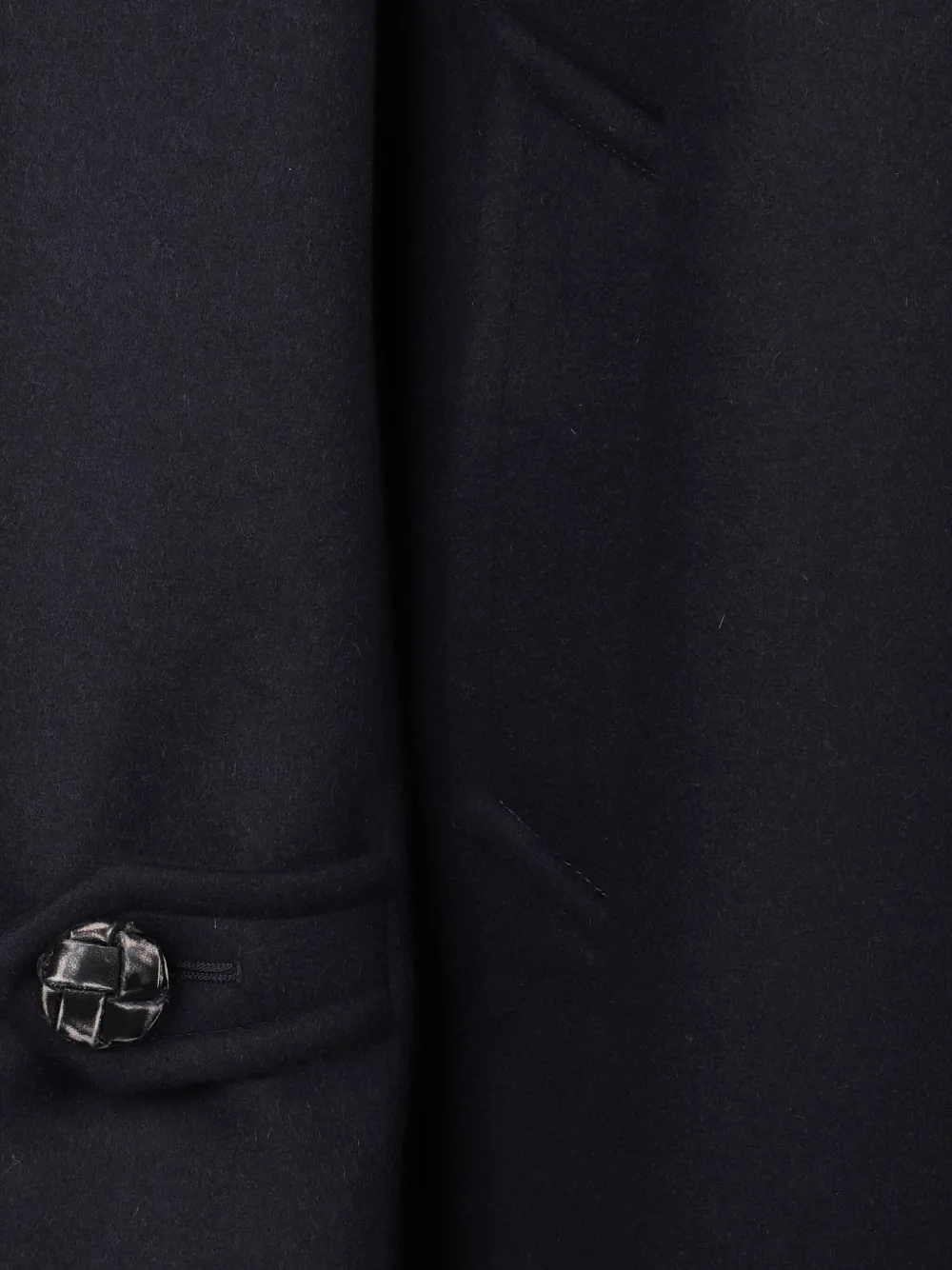 Prada button-front wool coat Blauw