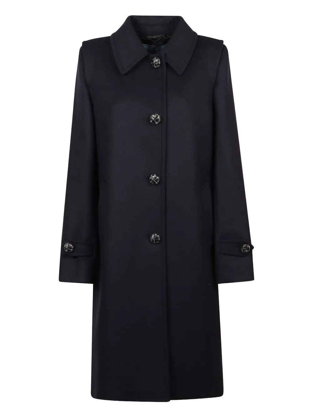Prada button-front wool coat Blauw