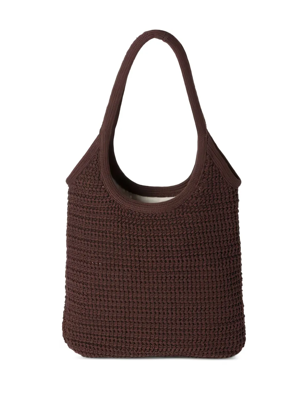 Miu Medium Ivy geweven shopper Bruin